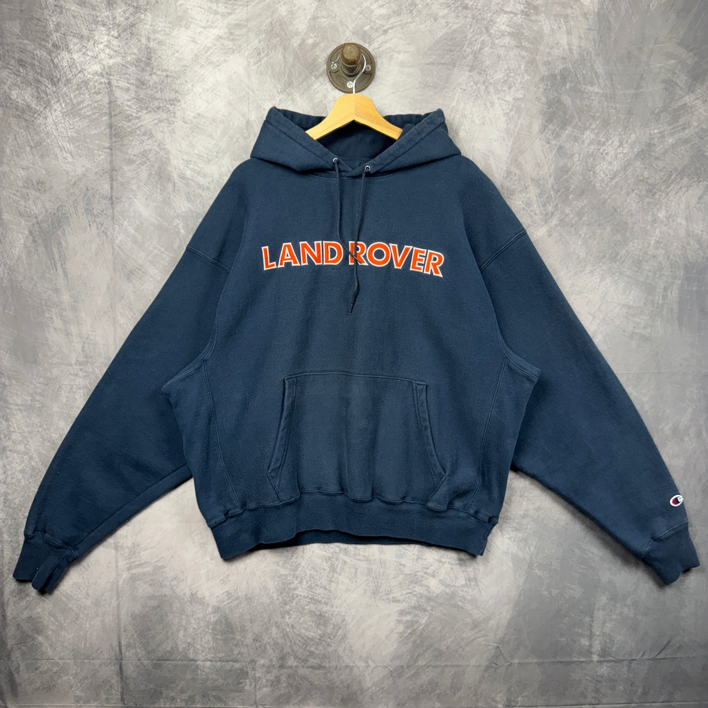 00s Blue Land Rover Champion Reverse Weave Hoodie 4034