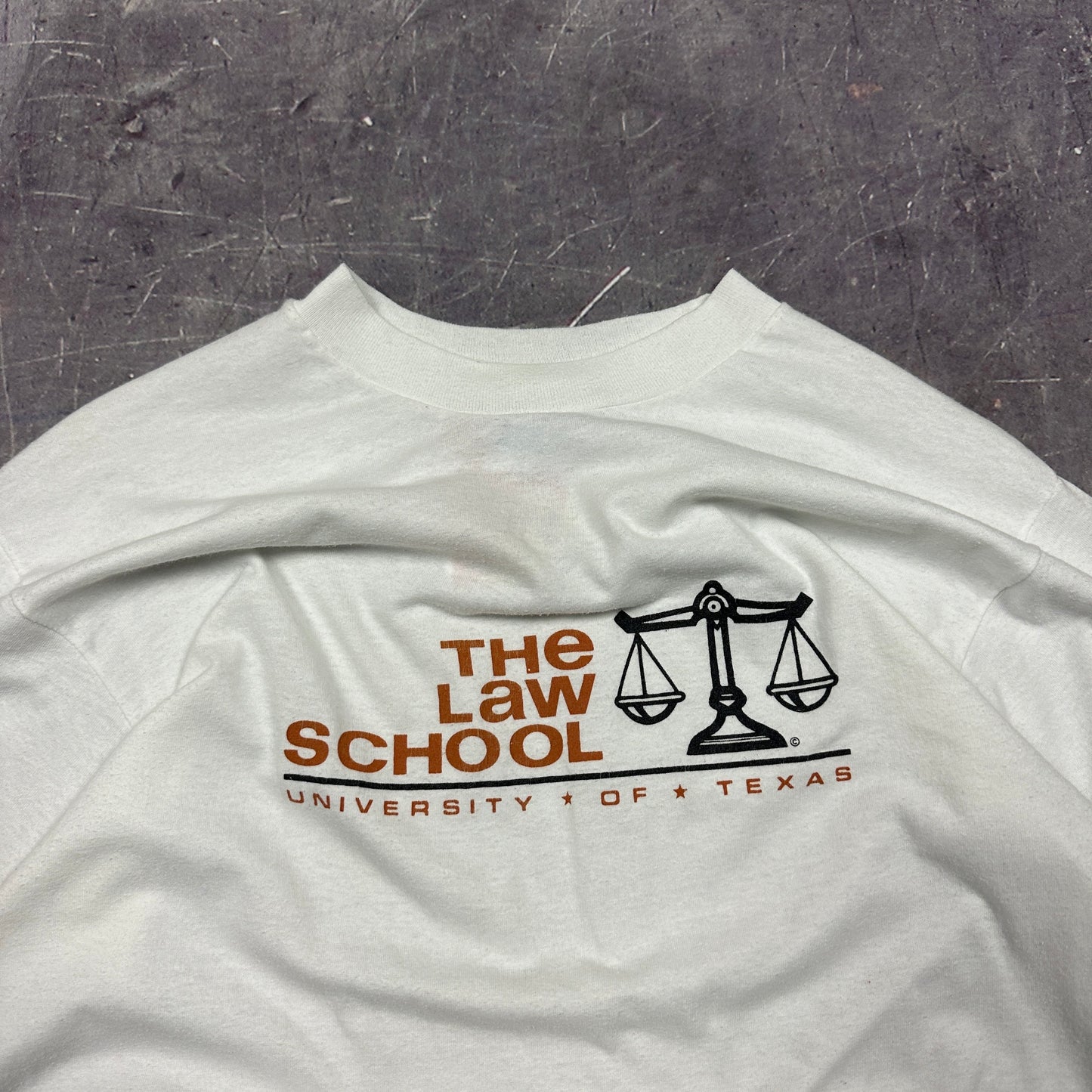 80s University Of Texas Law School Graphic Shirt M