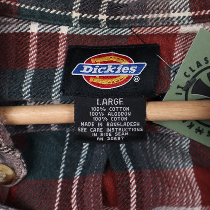 90s Red Plaid Dickies Flannel Shirt 5606