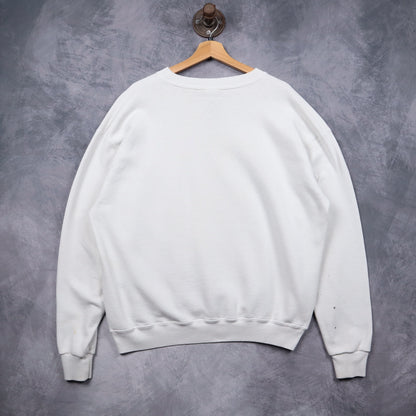 90s White University of Miami Seal Sweatshirt 5138