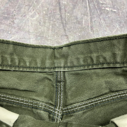 90s Army Green Baggy Big Bill Carpenter Work Shorts 30x11 AZ21