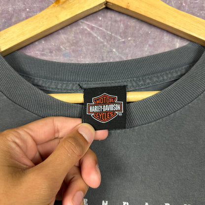 00s Grey Harley Davidson Long Sleeve Shirt 3146
