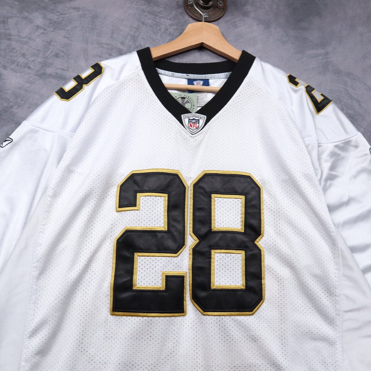 00s White New Orleans Saints Ingram #28 Reebok NFL Jersey 6644