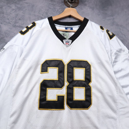 00s White New Orleans Saints Ingram #28 Reebok NFL Jersey 6644