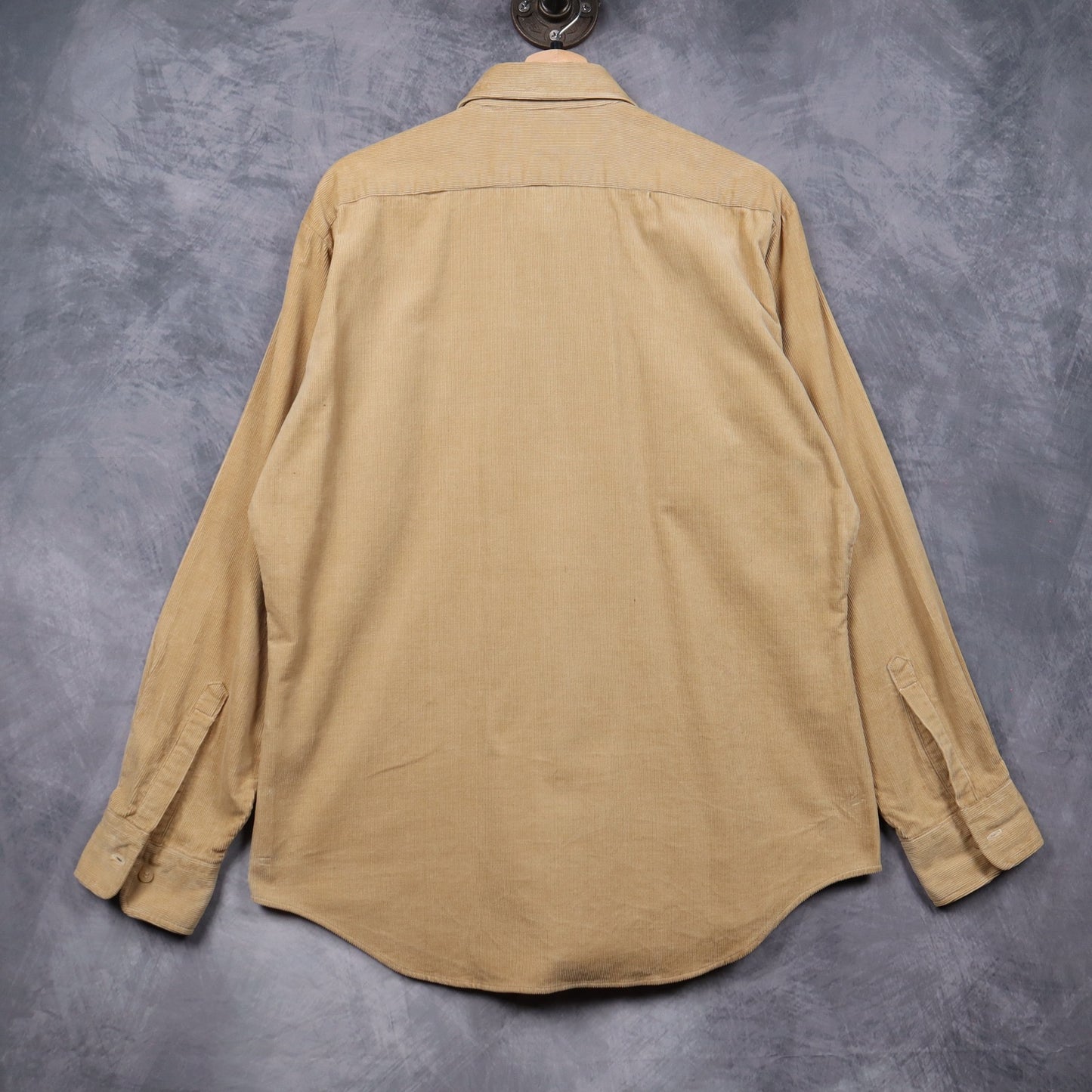 70s Tan Campus Rugged Country Corduroy Button Up Shirt 4822