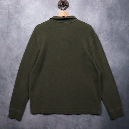 00s Olive Green Polo Ralph Lauren Quarter Zip Sweater 4709