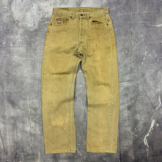 90s Tan Brown Levi's 501 Jeans 30x28 AI54