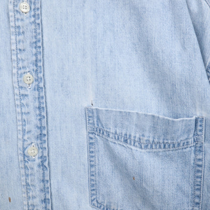 90s Light Blue Gap Denim Button Up Shirt 5475