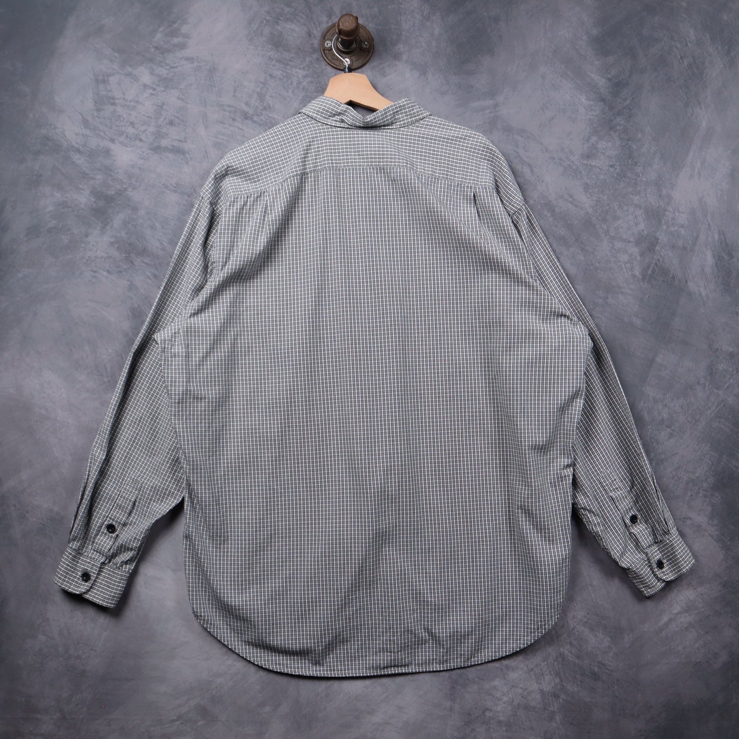 Early 2000s Black and White Polo Jeans Co. Ralph Lauren Check Long Sleeve Button Up Shirt 5429