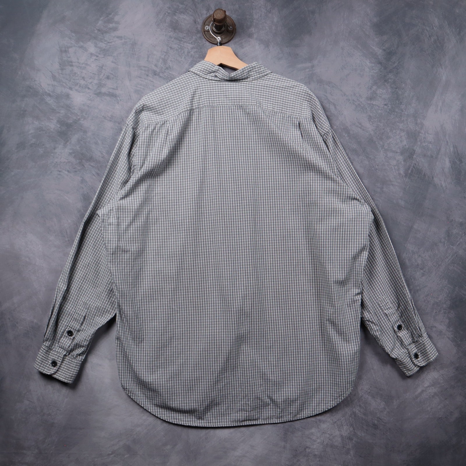 Early 2000s Black and White Polo Jeans Co. Ralph Lauren Check Long Sleeve Button Up Shirt 5429