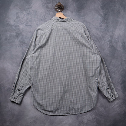 Early 2000s Black and White Polo Jeans Co. Ralph Lauren Check Long Sleeve Button Up Shirt 5429