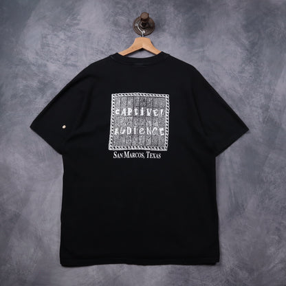 90s Black Captive Audience San Marcos Texas Shirt 5347