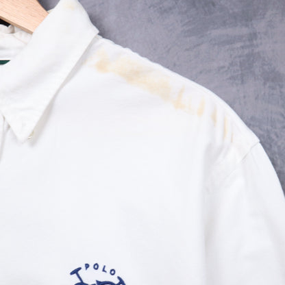 90s White Polo Ralph Lauren Crest Button Up Shirt 5545