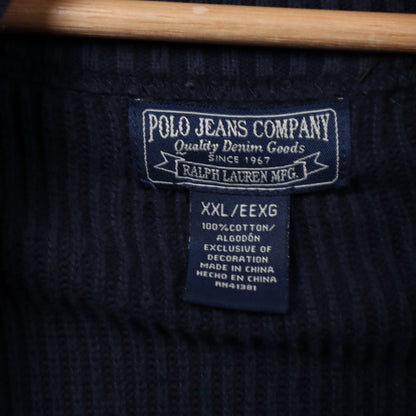 Early 2000s Navy Polo Jeans Company Quarter Zip Sweater 5403