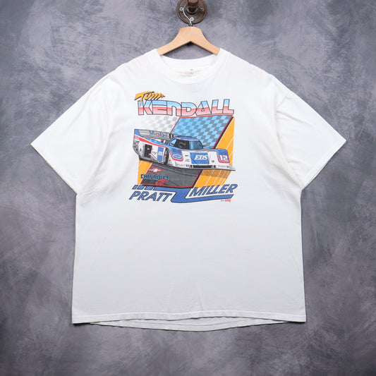 90s White Tom Kendall Pratt Miller Chevrolet Racing Shirt 7261