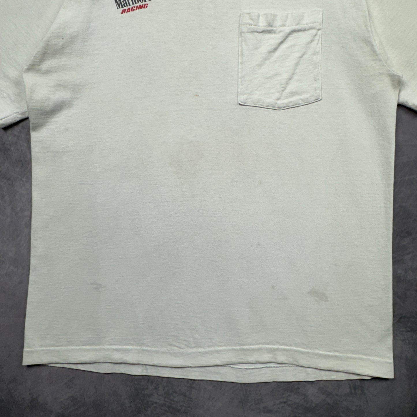 90s White Marlboro Racing Shirt 3936