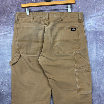 00s Tan Brown Dickies Carpenter Work Pants 35x31 2046