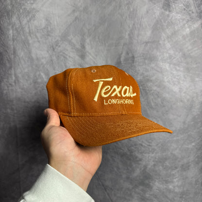 80s Texas Longhorns Sports Specialties Single Line Script Snapback Hat 4628