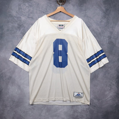90s White Dallas Cowboys Troy Aikman Apex One Jersey 6676
