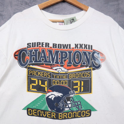 1998 White Denver Broncos Super Bowl XXXII Champions Shirt 6713