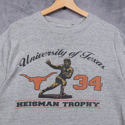 90s Grey University of Texas Heisman Trophy Shirt 5834