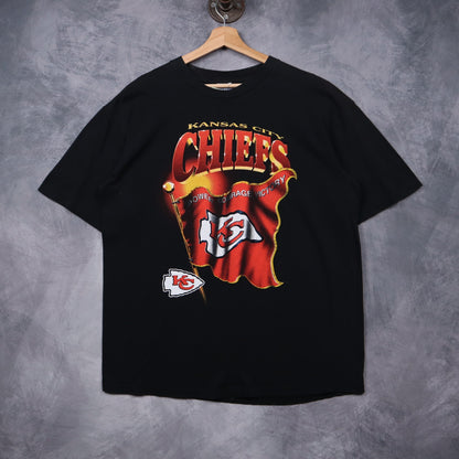 90s Black Kansas City Chiefs Power Courage Victory Shirt 6758