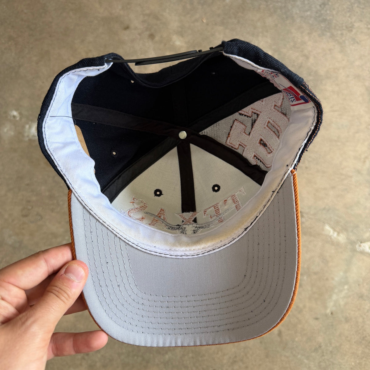90s Navy Blue Texas Longhorns Sports Specialties Snapback Hat 5773