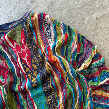 90s Multicolor Limnos Australia Coogi Style Sweater L 0617