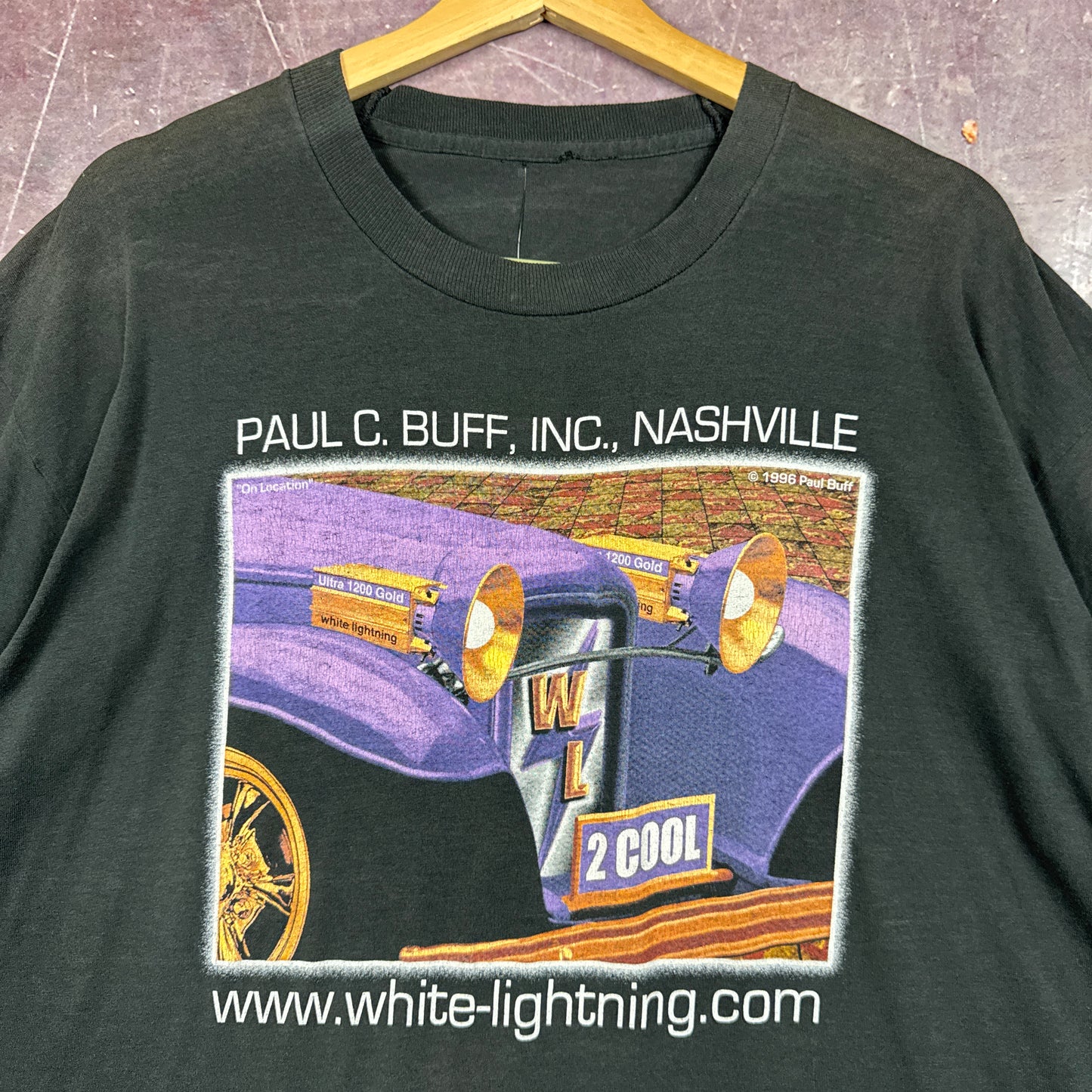 90s Black Paul C. Buff Car Shirt 3353