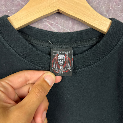 Early 00s Black Rolling Stones Tongue Graphic Shirt M 2961