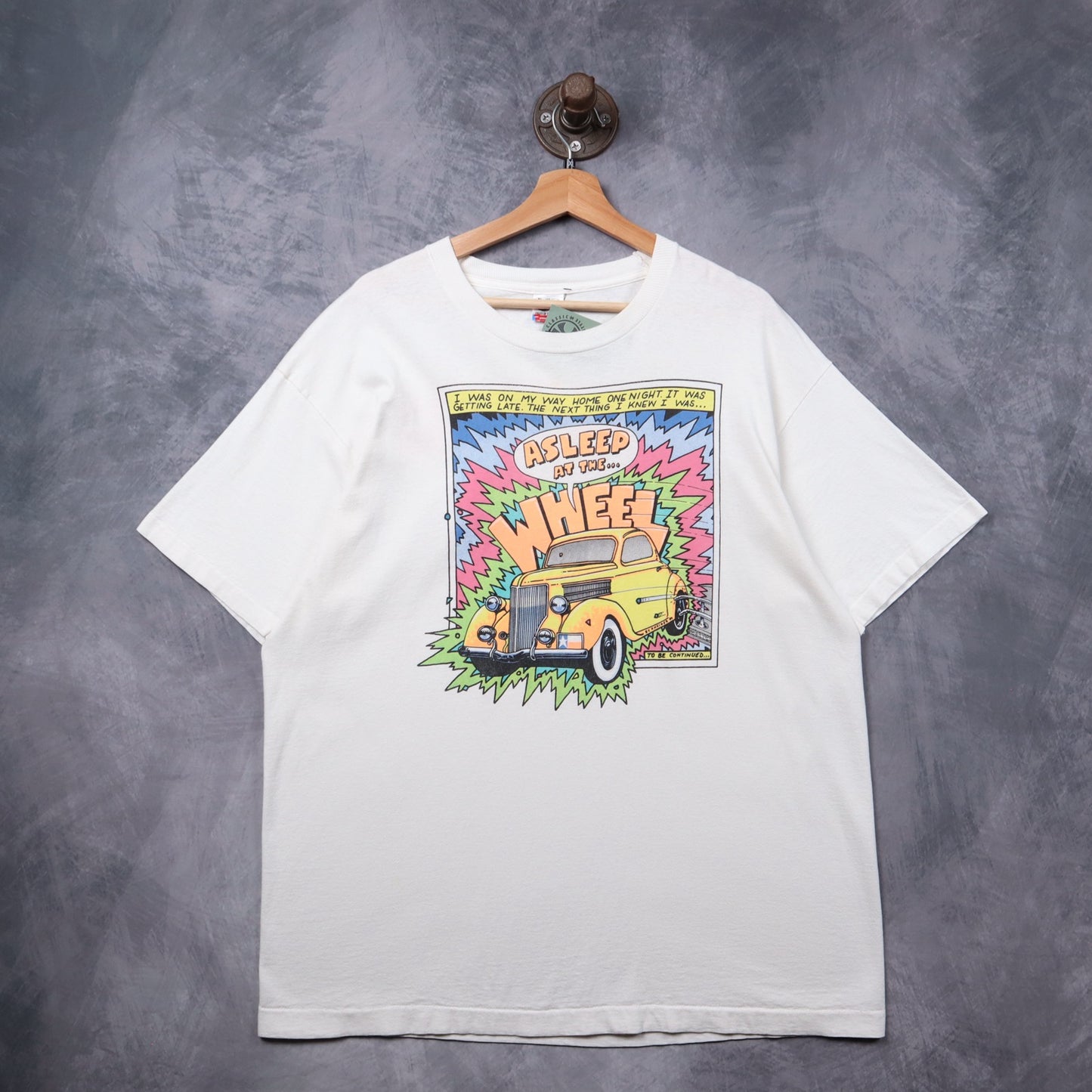 1990 White Asleep At The Wheel Bandana Ball Shirt 5333