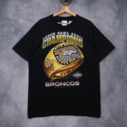 1998 Black Denver Broncos Super Bowl XXXII Champions Shirt 6791