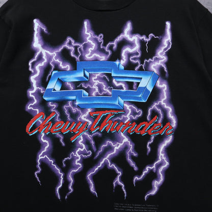 90s Black Chevy Thunder Lightning Shirt 7249
