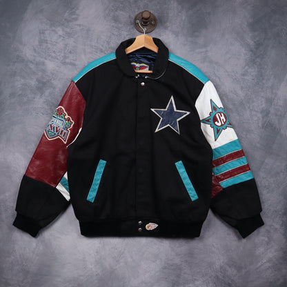 1993 Black Jeff Hamilton Dallas Cowboys Super Bowl XXVII Champions Leather Jacket 6509
