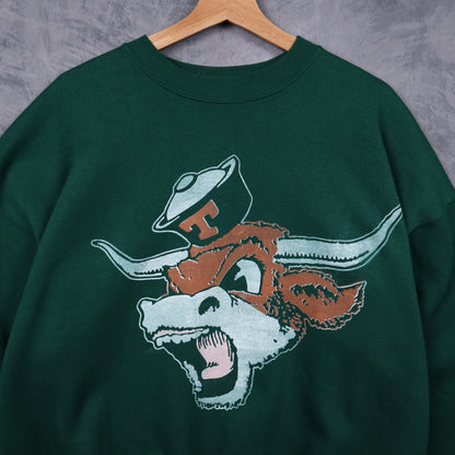 90s Green Texas Longhorns Crewneck Sweatshirt 5684