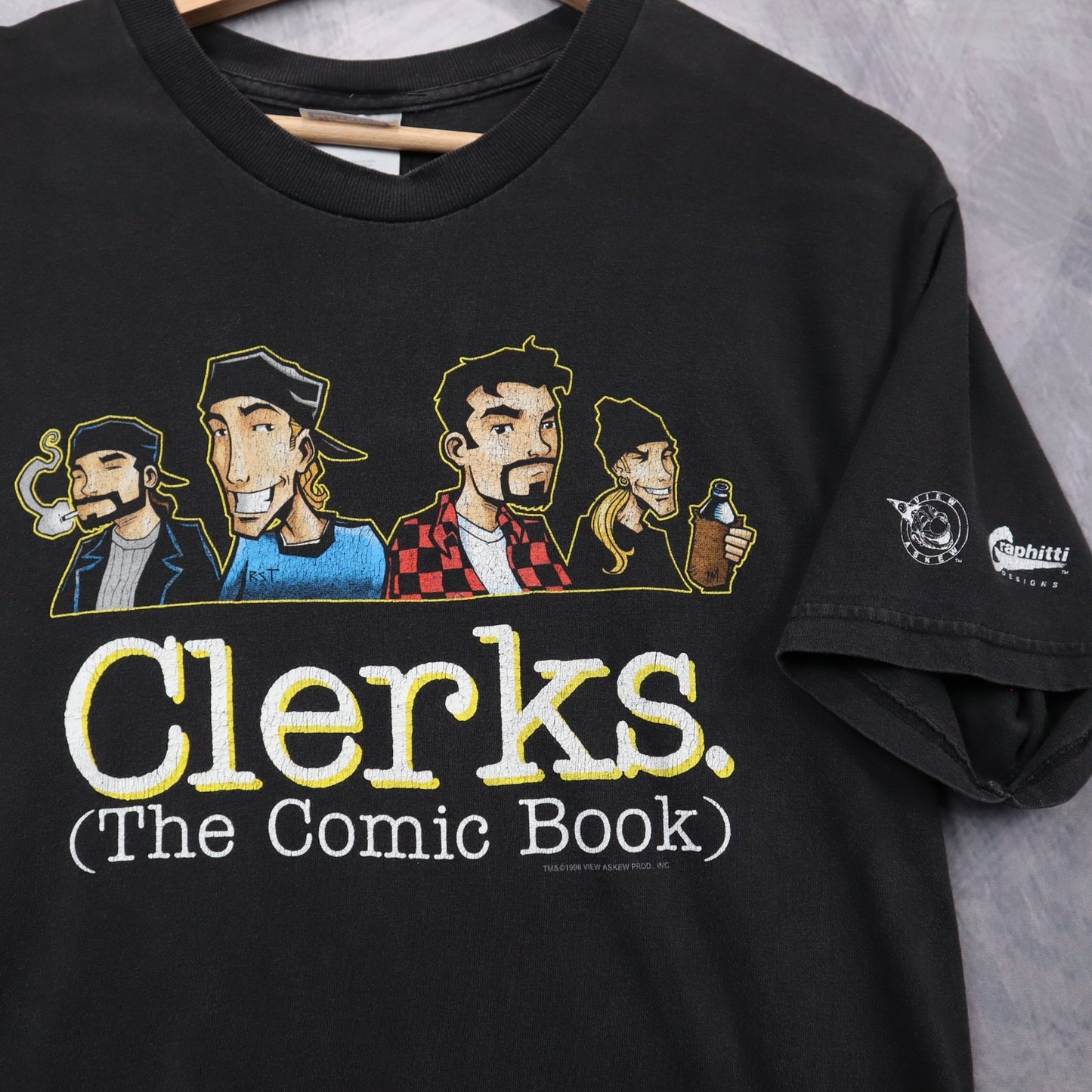 1998 Black Clerks The Comic Book Shirt 4669