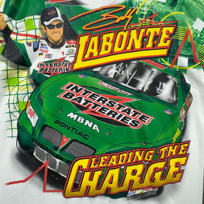 00s White Bobby Labonte Nascar Shirt 3909