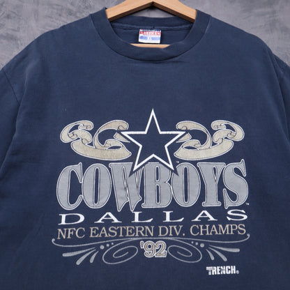 1992 Navy Blue Dallas Cowboys NFC Eastern Div. Champs Shirt 6649