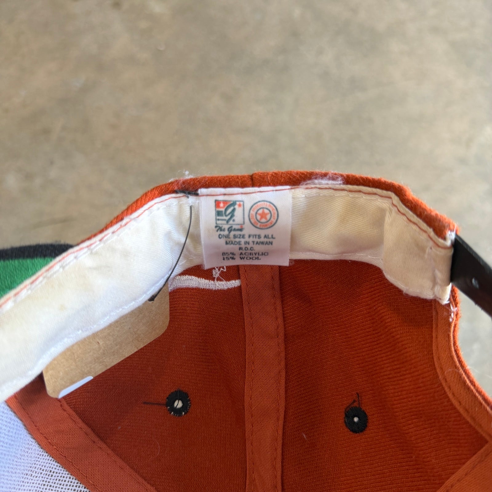 90s Burnt Orange Texas Longhorns Snapback Hat 5800