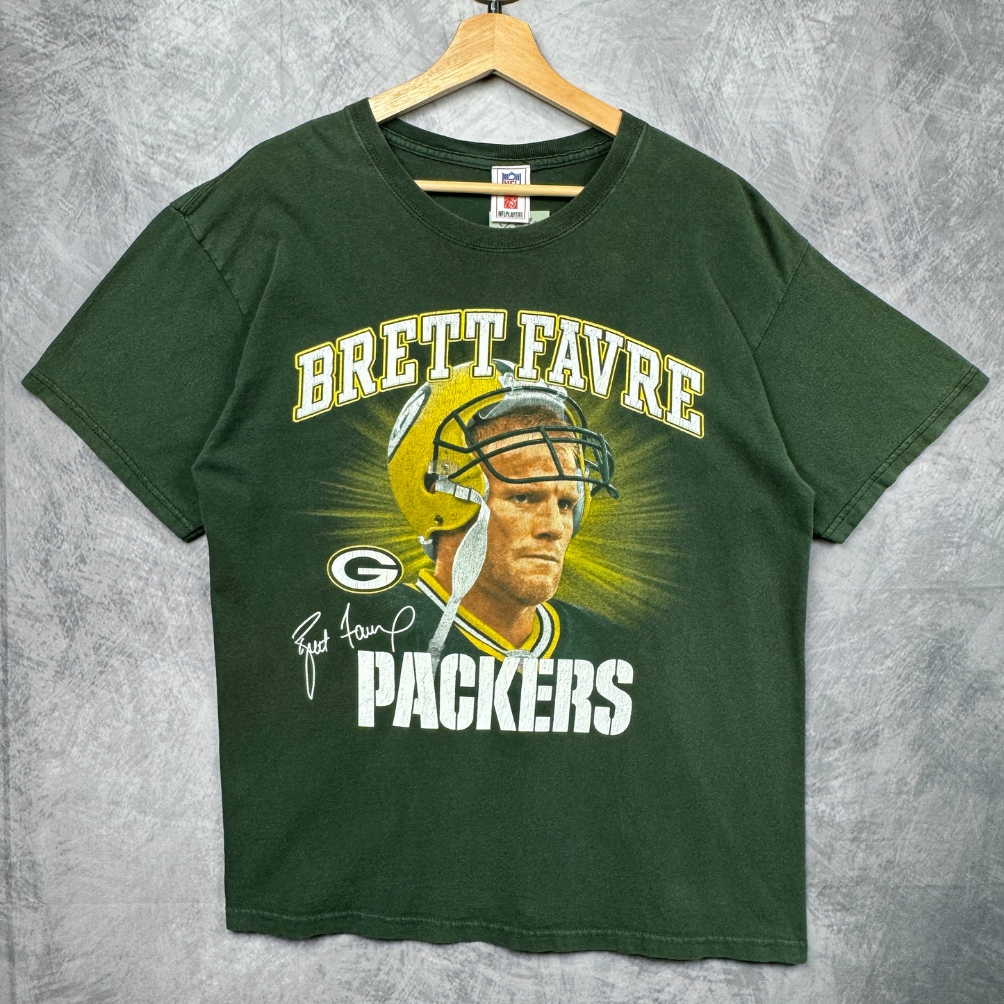 00s Green Brett Favre Green Bay Packers Shirt 4250