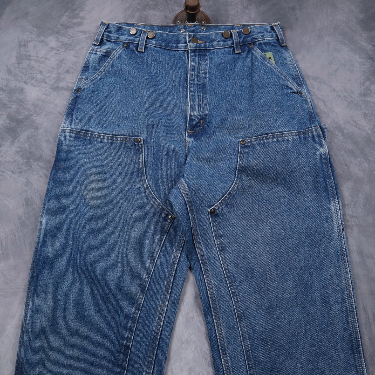 90s Medium Wash Carhartt Double Knee Dungaree Fit Jeans 5047