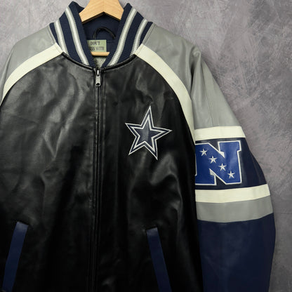 00s Black Dallas Cowboys Leather Jacket 4095