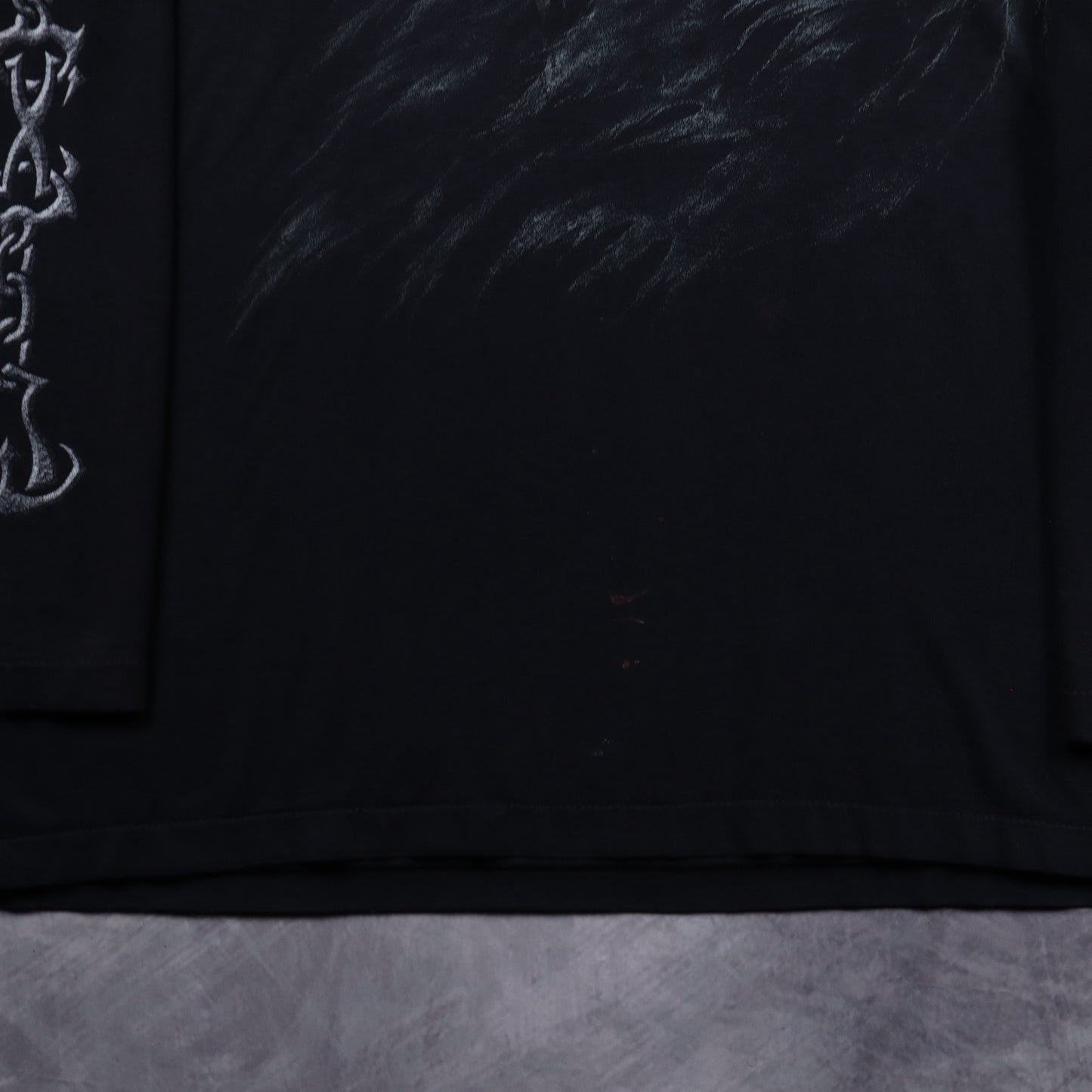 Y2K Black Reaper Skull Graphic Long Sleeve Shirt 5434