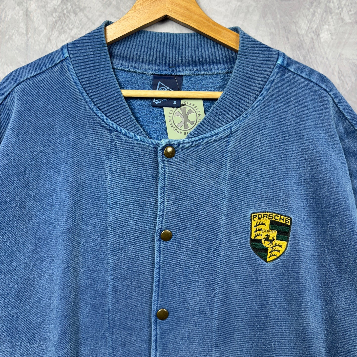 90s Blue Porsche Bomber Jacket 4003