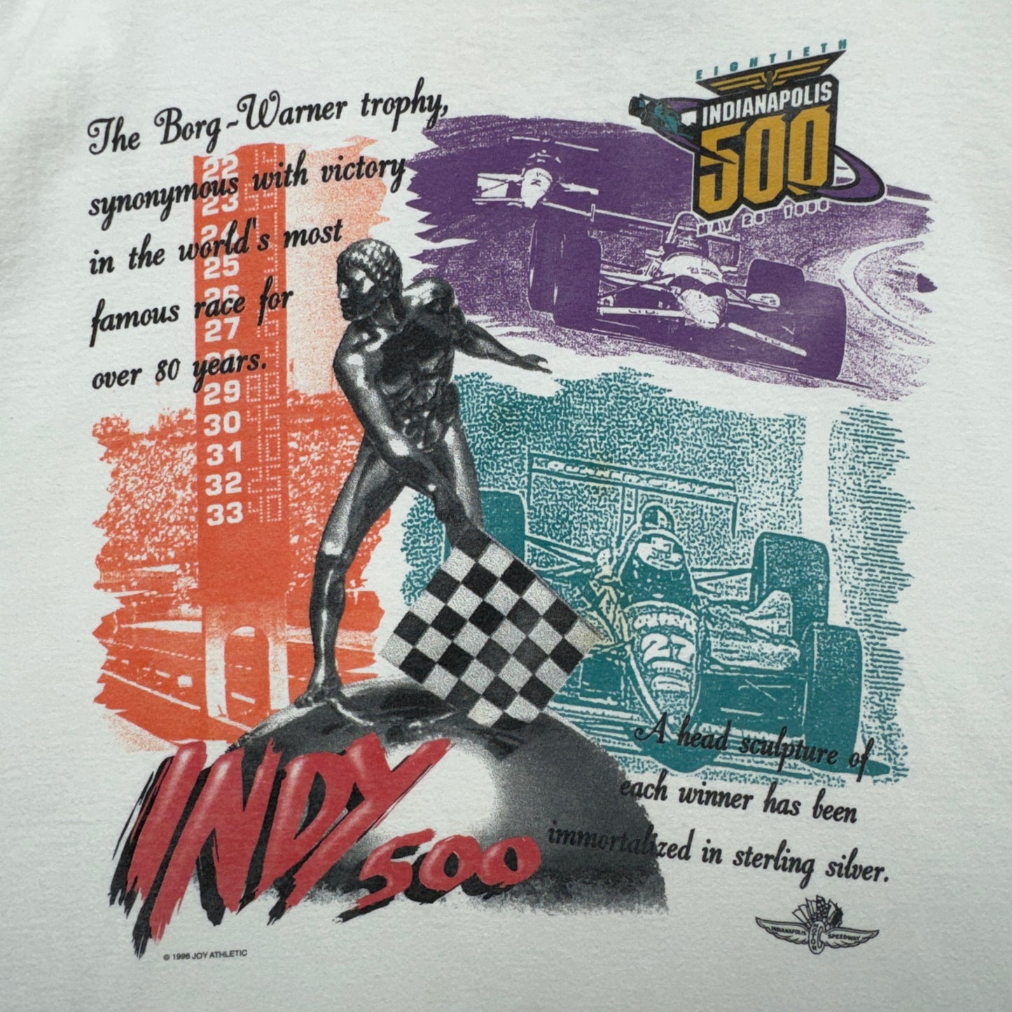 1996 White Indianapolis 500 Shirt 3946