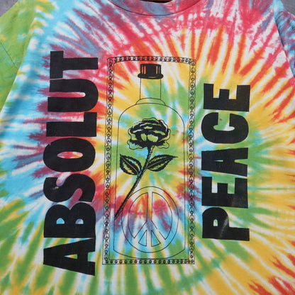 90s Rainbow Tie Dye Absolut Peace Shirt 5510