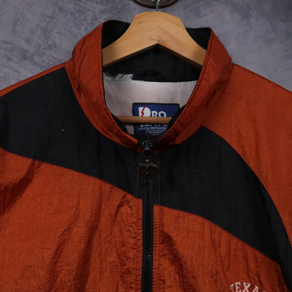 90s Burnt Orange Texas Longhorns Pro Player Windbreaker Jacket 5938