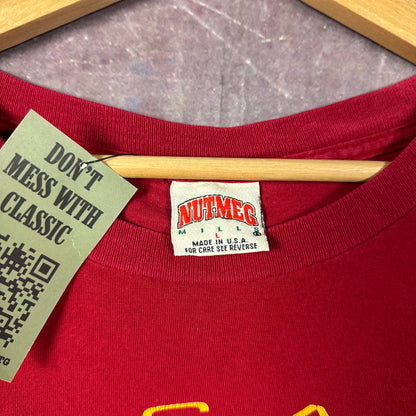 90s Red Chicago Wolves Shirt 3254