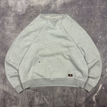 00s Gray Blank Essential Dickies Crewneck Sweasthirt XL AA50