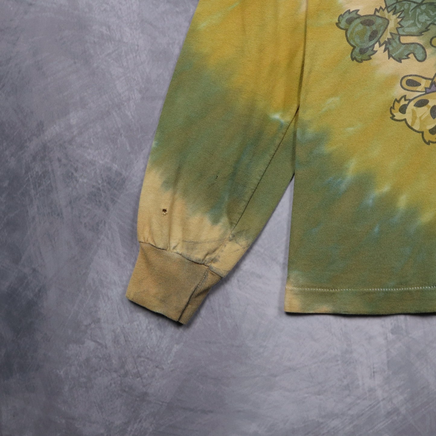 1996 Green Tie Dye Grateful Dead Dancing Bears Spiral Long Sleeve Shirt 4927